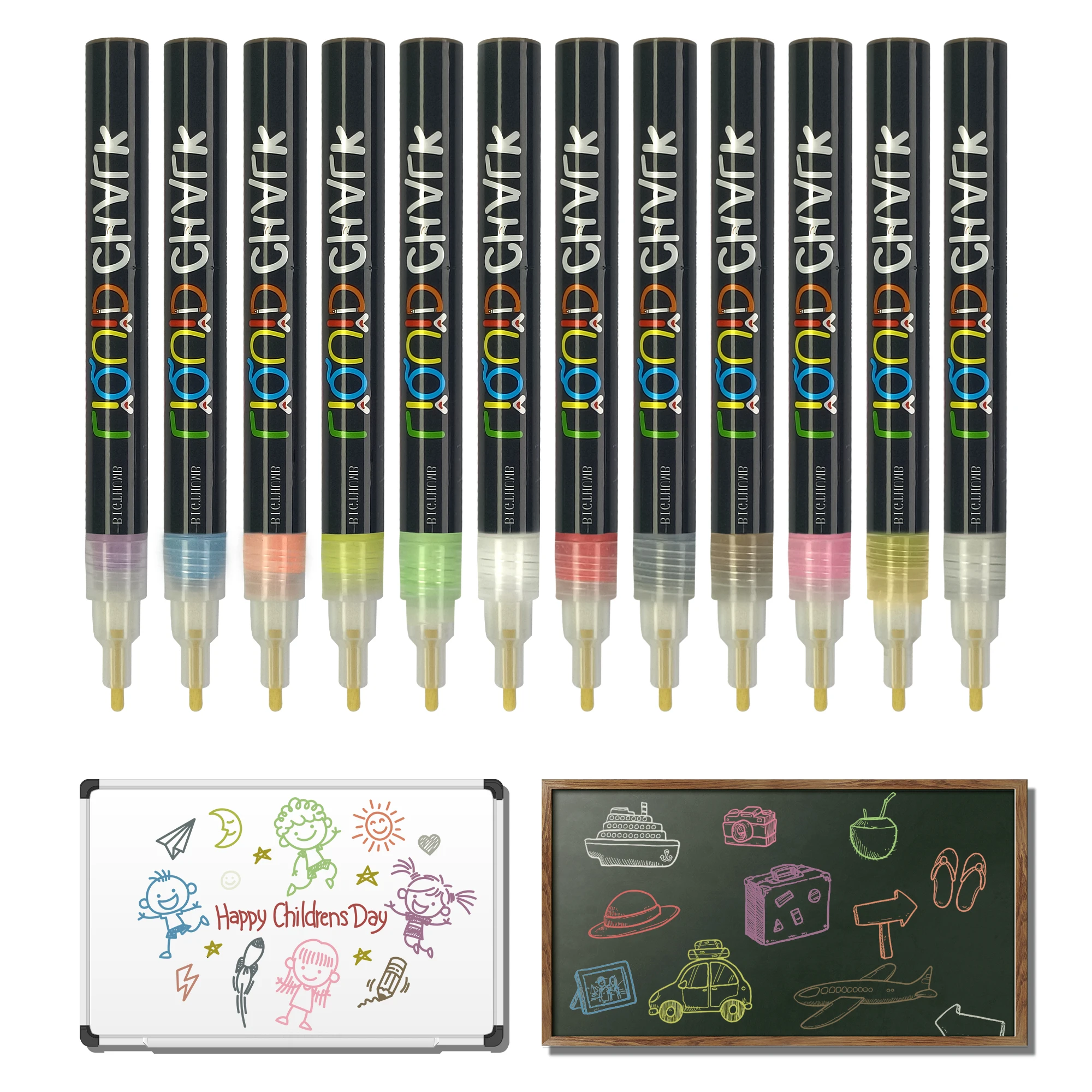 OEM Dry-Erase & Wet-Erase Neon Liquid Chalk Marker For Black Board, bristol Board, Glass, Mirror
