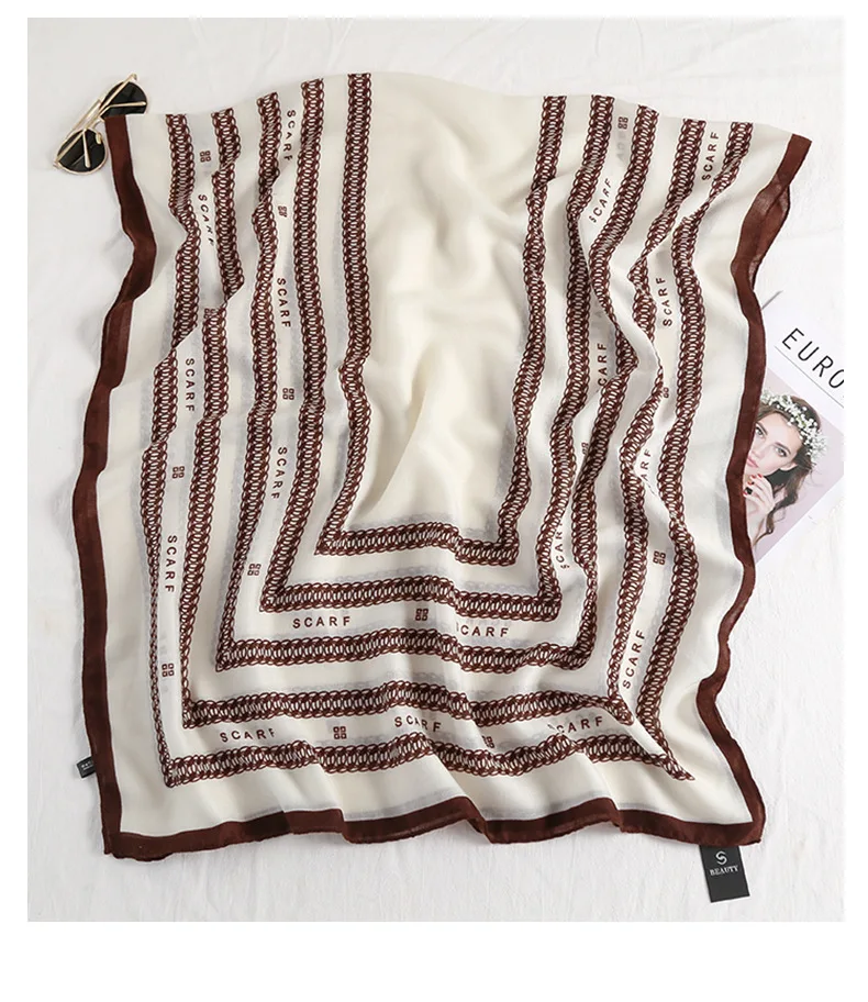 New style fashionable simple beach scarf fabric cotton linen shawl large size warm alibaba scarves for women custom made scarf