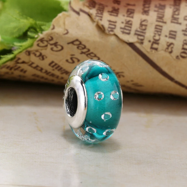 High quality customized design elegant silver crystal bead bracelet charms
