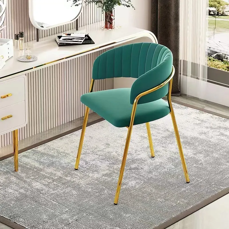 World Popular Modern Hotel Dining Furniture Green Velvet Dining Chair With Gold Legs