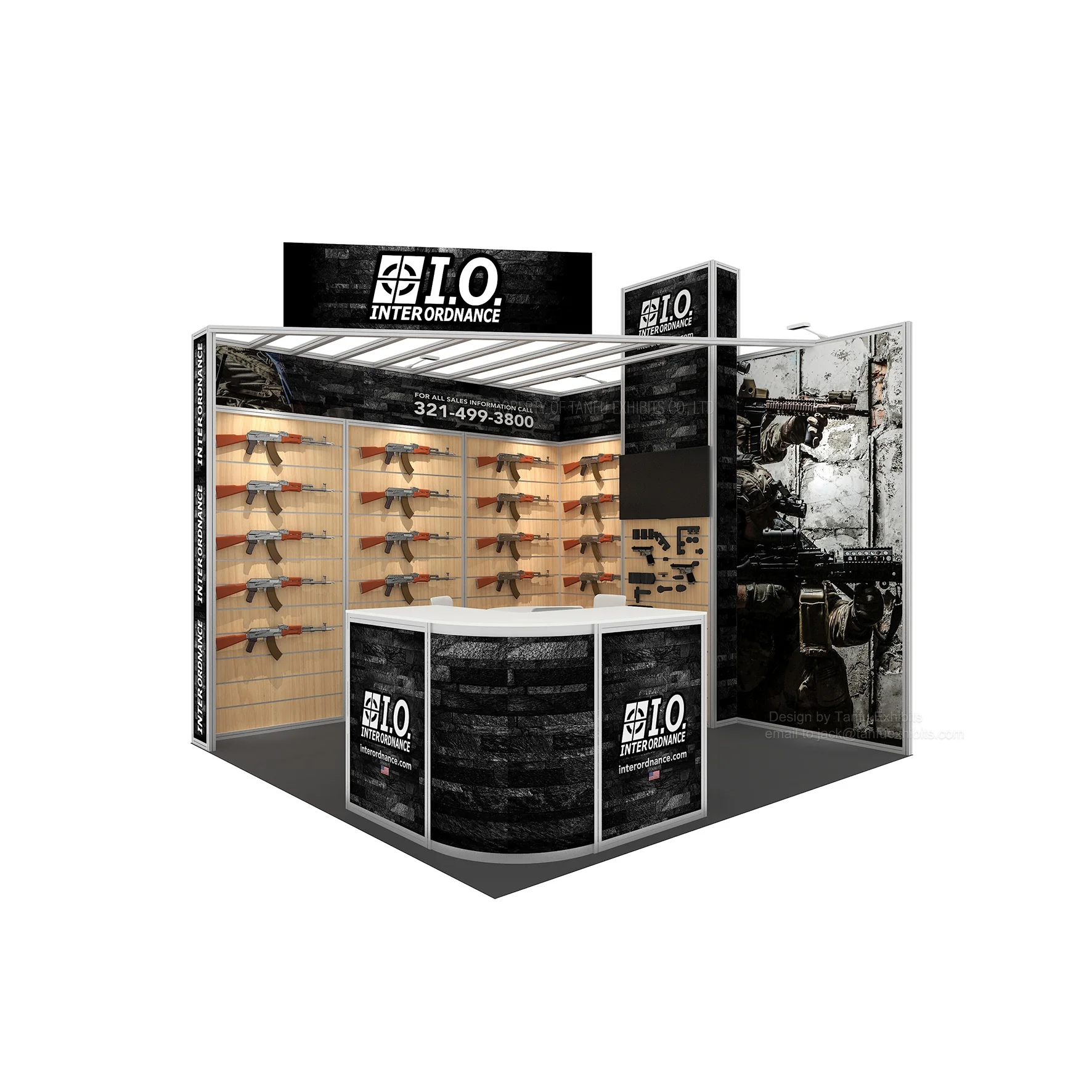 10x10 Easy to Install Exhibition Tradeshow Display Stand with Slatwall