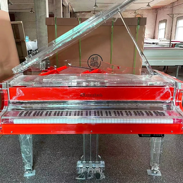 KG-186 Red High-end professional mechanical transparent grand Acoustic piano