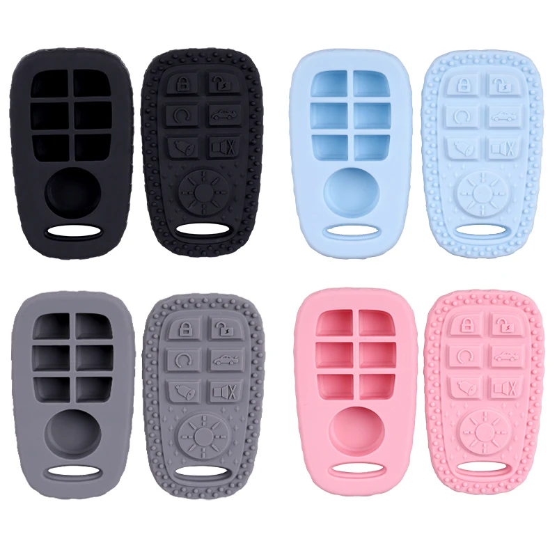 Lohas BPA Free Food Garde Remote Control & Car key Shape Baby teethers Silicone Teether toys for 0-6 Months Babies