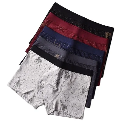 Мужское нижнее белье, хлопковые боксеры с U-образным выпуклым дизайном, дышащие боксеры, короткие шорты ts218