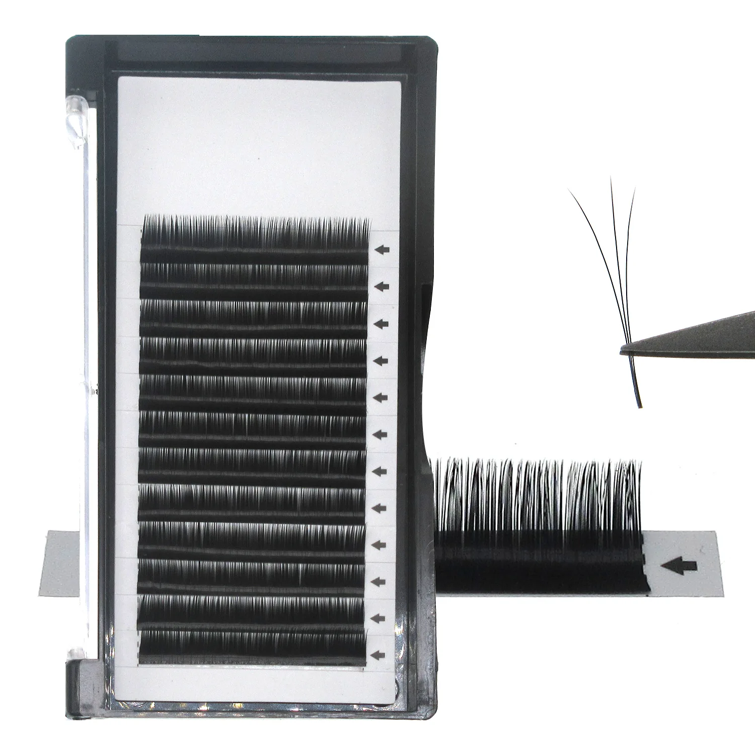 Wholesale 0.15mm Thick Classic Eyelash Extensions Cashmere Soft Lashes J/B/C/D Curl Velvet Volume Lash Trays Lash Suppliers