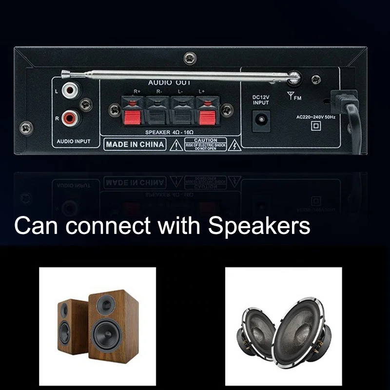 At Home In Car Digital Amplifiers Audio Display 300W+300W Digital HIFI Audio Stereo Power Amplifier 2 Channel Digital Amplifiers