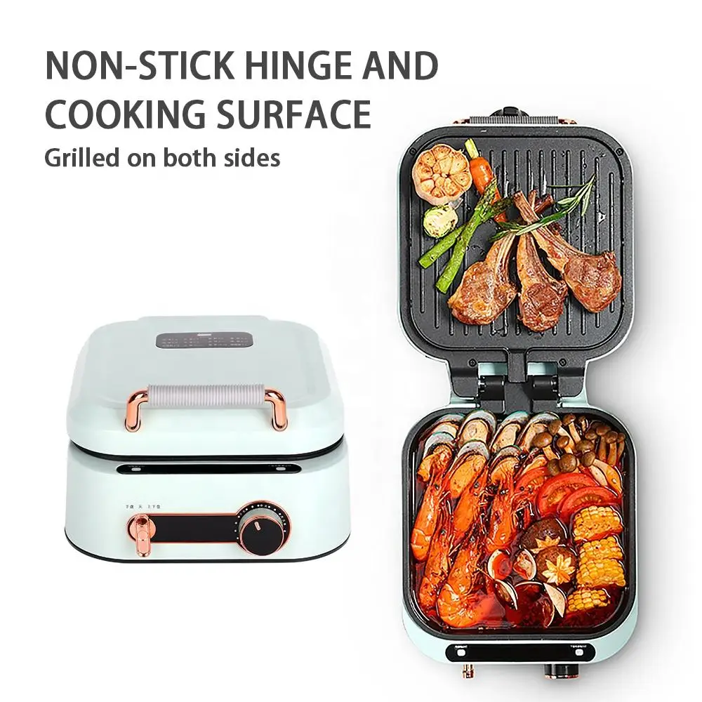 Household Electric BBQ Grill Baking Pan Multifunctional Pancake Deepen Double-sided Heating Frying Pancake Pan Kitchen Appliance