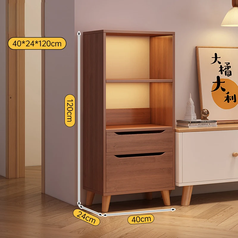 Locker bookcase narrow slit small bookcase storage shelf floor household multi-layer cabinet living room wall storage shelf