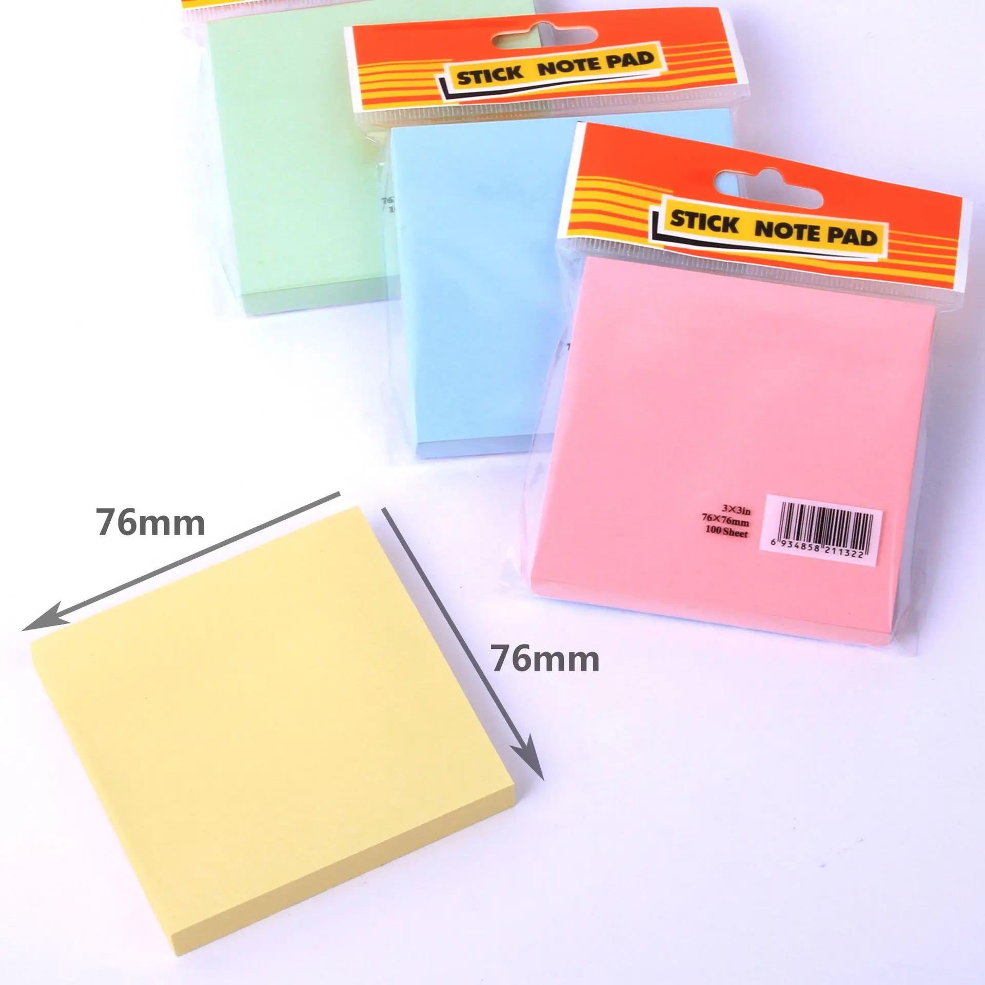 Simple style Color Square Student Office Note Can Be Torn And Written Information Note Paste Memo