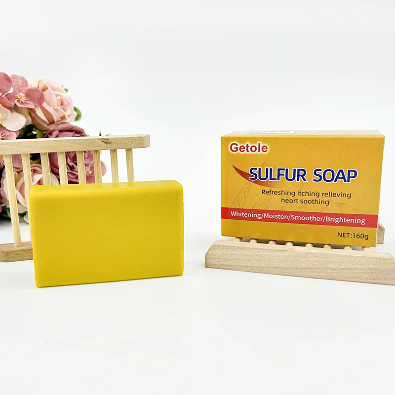 100g Factory directly supply wholesale Private brand  skin car Sulfur soap  bathing soap