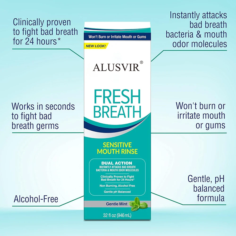 Professional Manufacturer Sensitive Oral Care Gentle Mint Fresh Breath Mouth Oral Wash Rinse Teeth Cleaning Whitening Mouthwash