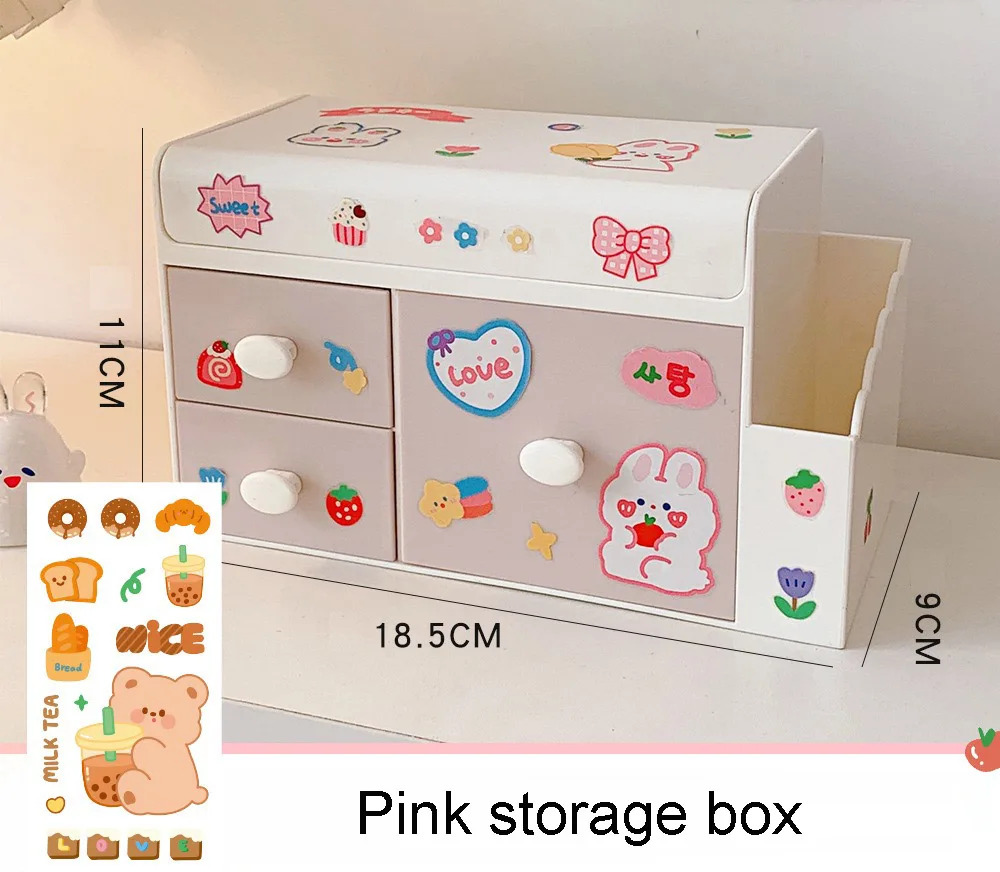 Creative Lovely Drawer Style Stationery Storage Box for Auto Insurance & Education for Make-Up Table & Thanksgiving Celebrations