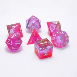 Best Selling Transparent Resin Dice Gold Foil Resin Peony Powder Dice