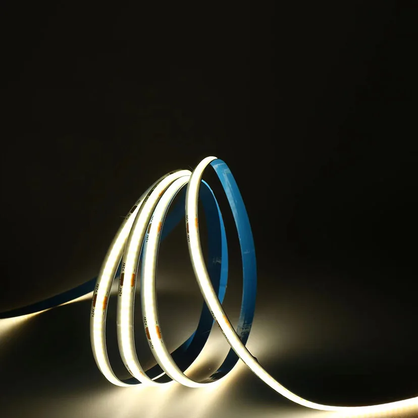 Wholesale Waterproof Flexible COB Strip 320/480/528leds/m cob led strip light power supply connector