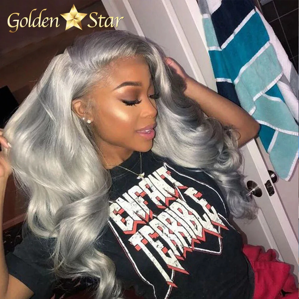 Glueless human hair ombre gray full lace wig,transparent natural gray wigs for black women,10a brazilian lace wig brown gray wig