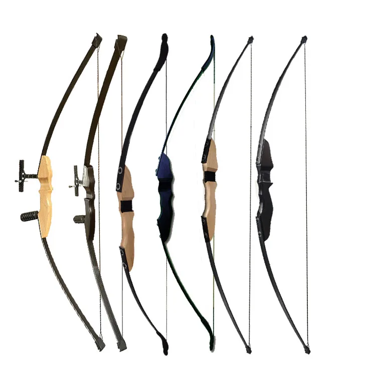 Hot selling entry-level archery split bow and arrow fiberglass sheet straight drawn bow and arrow