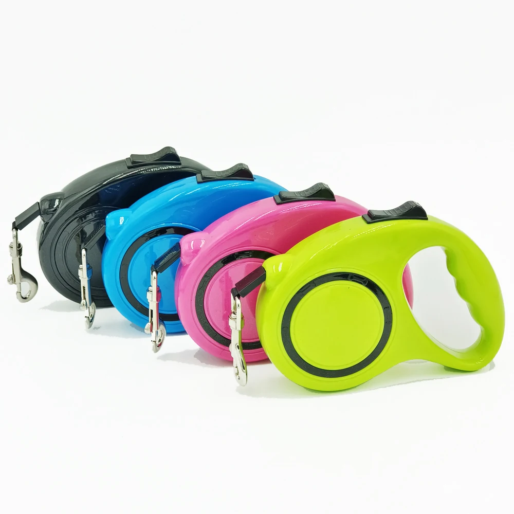 Wholesale dog strong portable automatic retractable traction rope leashes for dogs colored