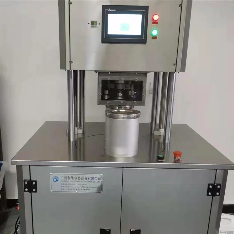 Semi-auto vacuum and nitrogen flushing can seamer manual vacuum can sealing machine tin can seaming machine for milk powder