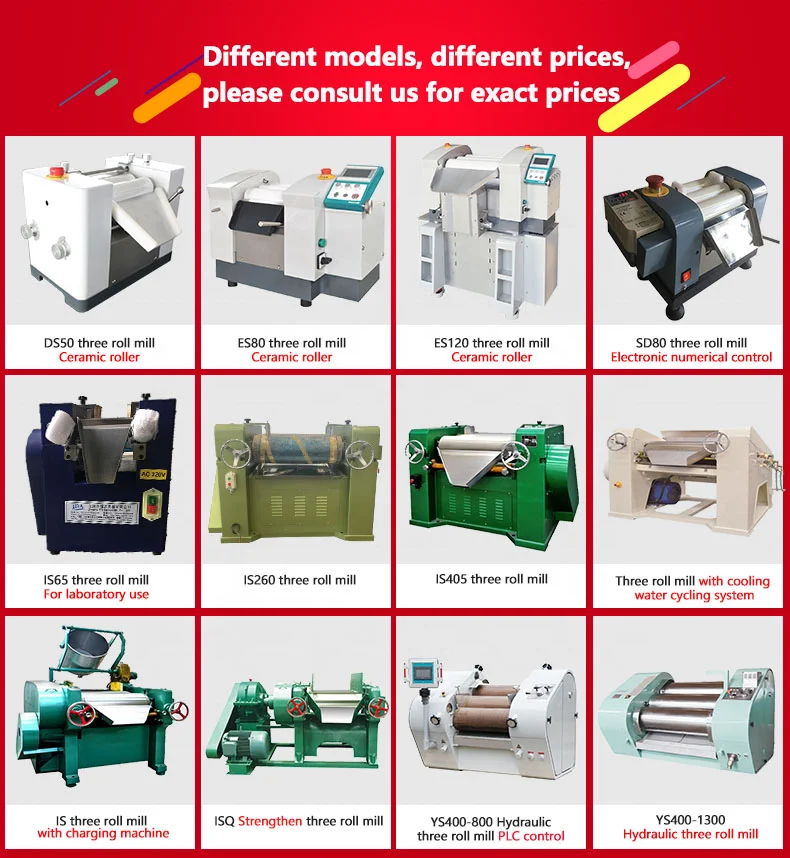  High quality three roll mill for lipstick triple roller paint pigment paste with