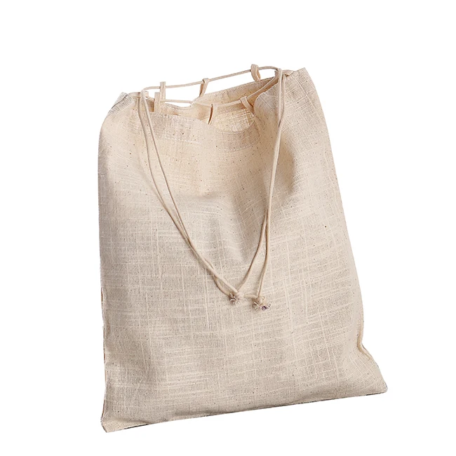 Reusable eco material organic cotton custom drawstring backpack ,recyclable non woven or polyester shoe drawstring bag