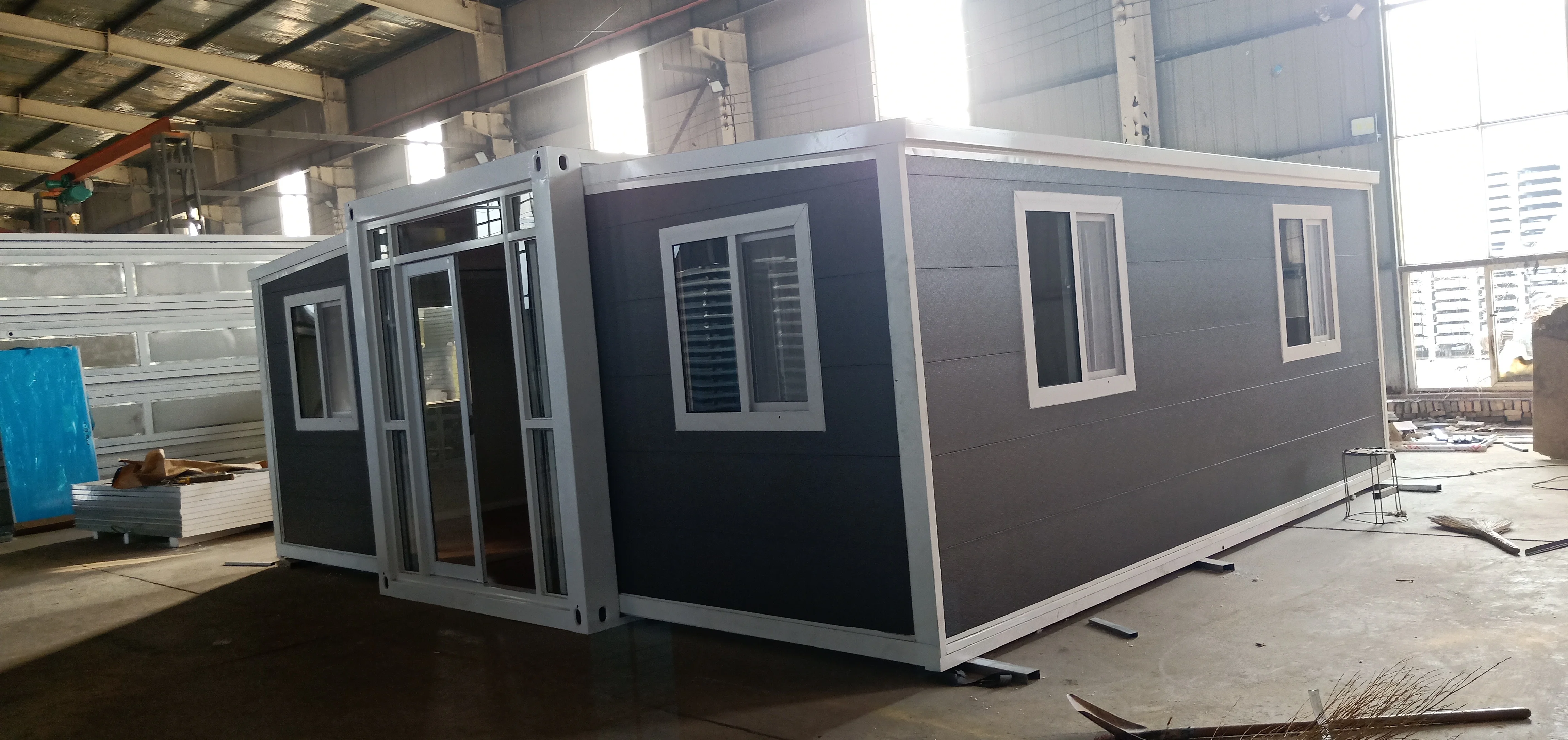 Simple Design Steel Structure Portable Container House 3 Bedroom expandable prefab house 19ft x 20ft