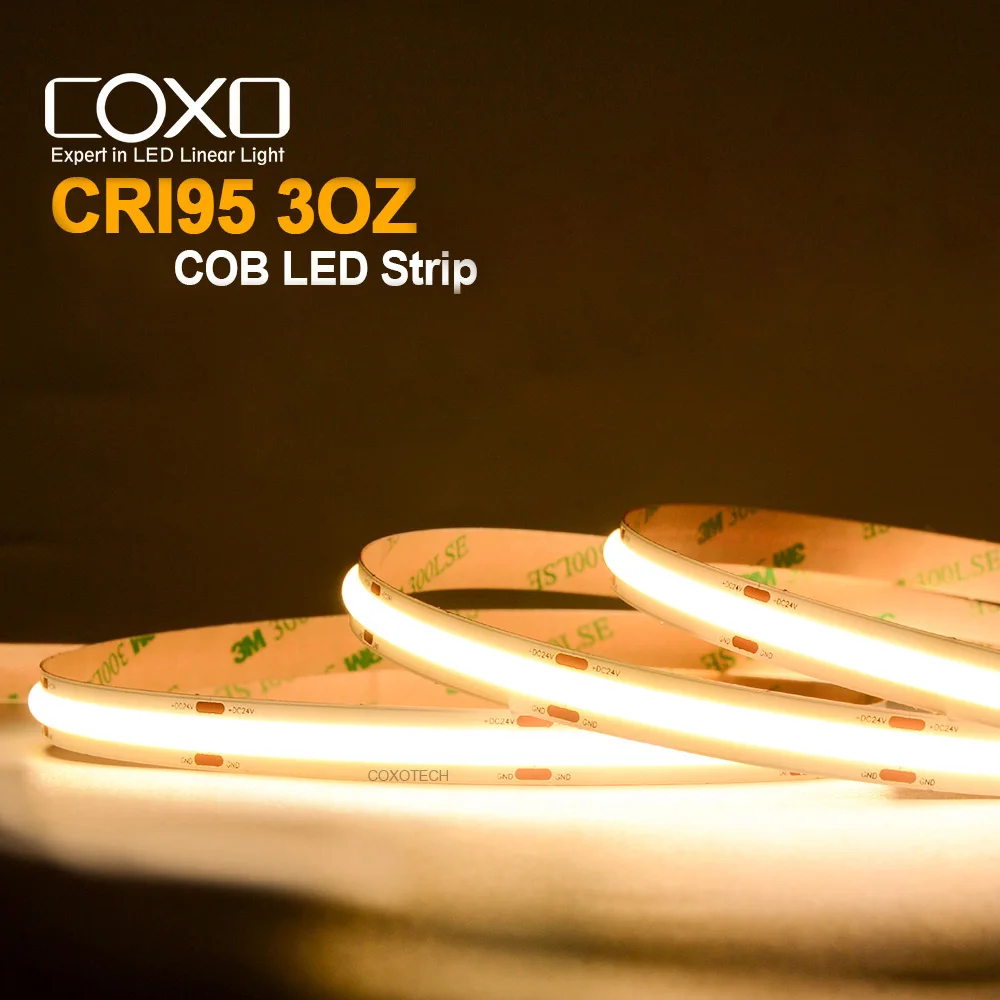 P5000 480leds High CRI R95 12mm wide COB led strip light COXO