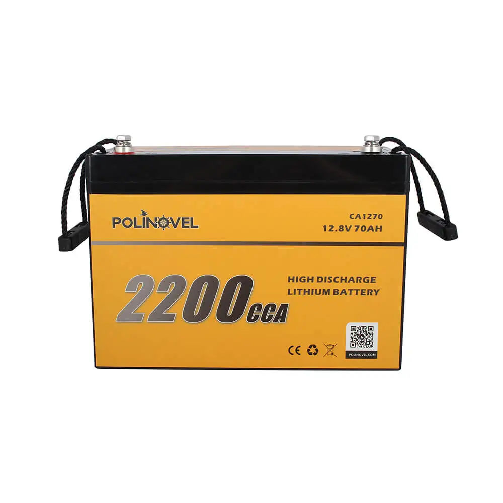 Polinovel 2200CCA Lifepo4 Car Audio Power Start Cells Battery Lithium Ion 307*169*211mm 16.1kg CA1270 CN;GUA