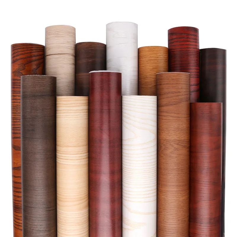 Thickened Wood Grain Wallpaper Wall Only Self-adhesive Waterproof Cabinet Desktop Non-marking Furniture Renovation Sticker