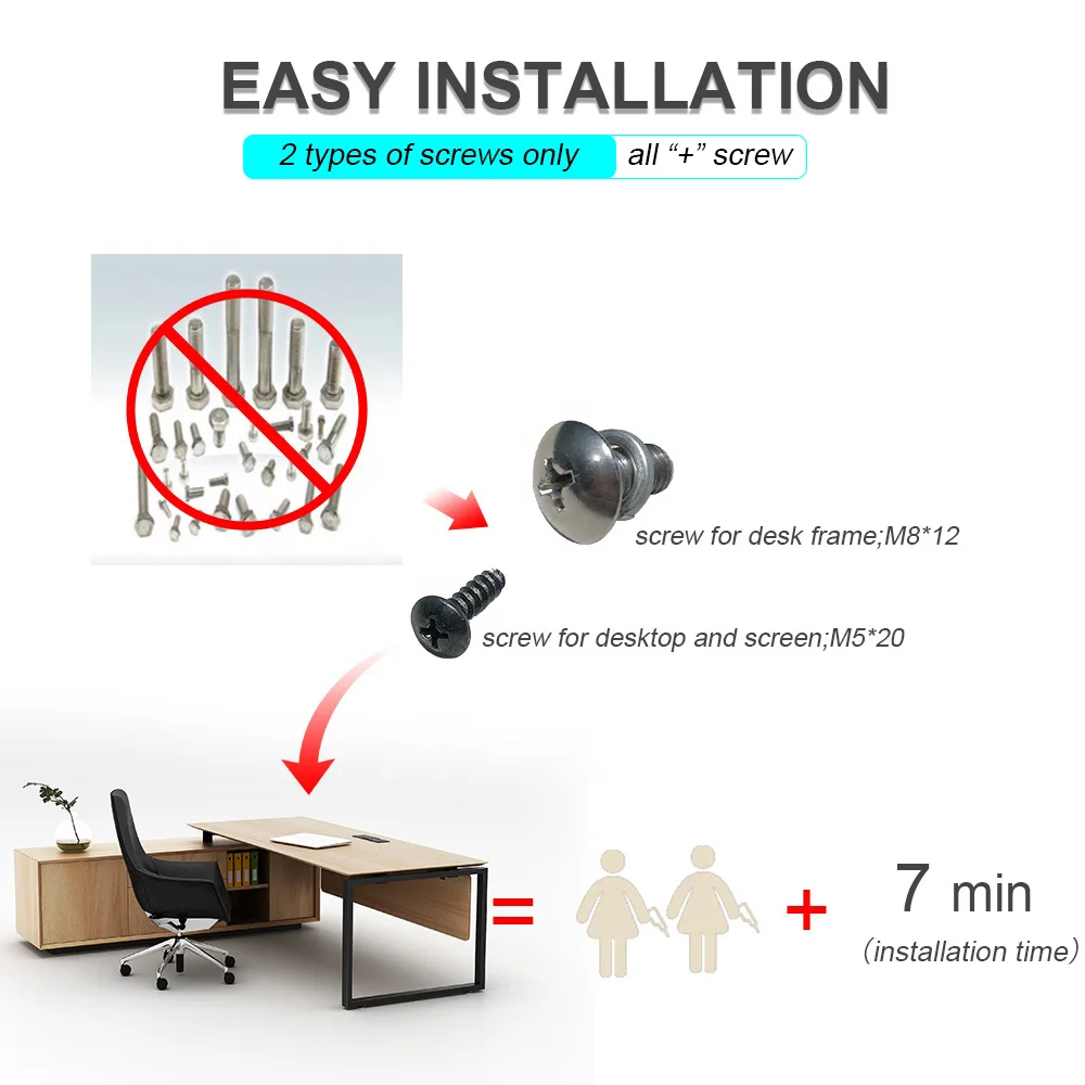 Modern L Shape Complete Executive Desk Office Furniture Set For Manager Table