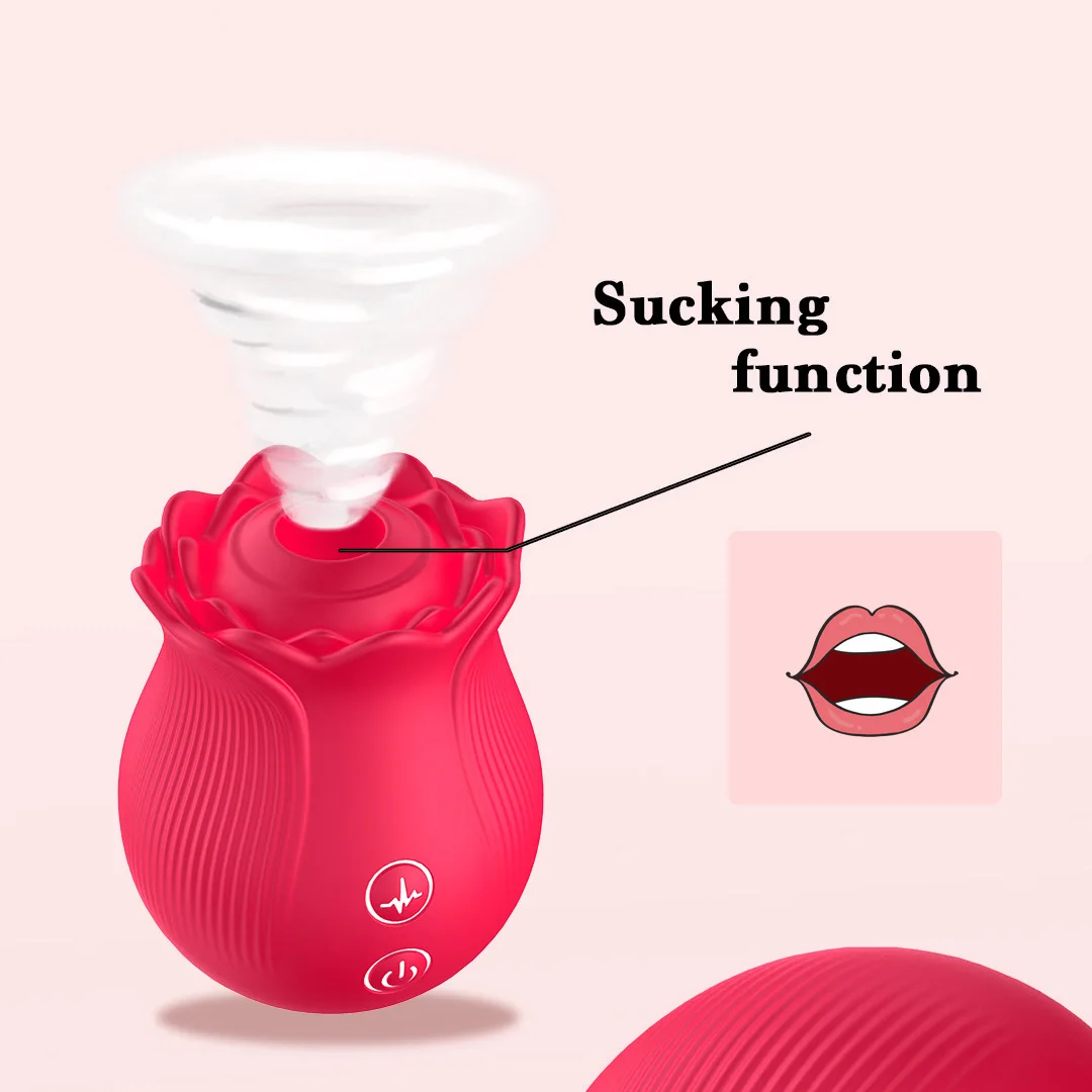 Manufacturer Rose Collection Sex Toys Wholesale Rose Suction Vibrator Pink Flower Vibrator Rose Vibrator Sex Toy For Women