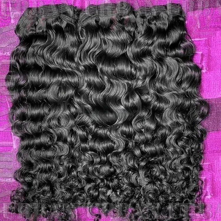 Single donor Raw Indian Curl hair Cuticle aligned human hair Vietnamese Burmese Curly
