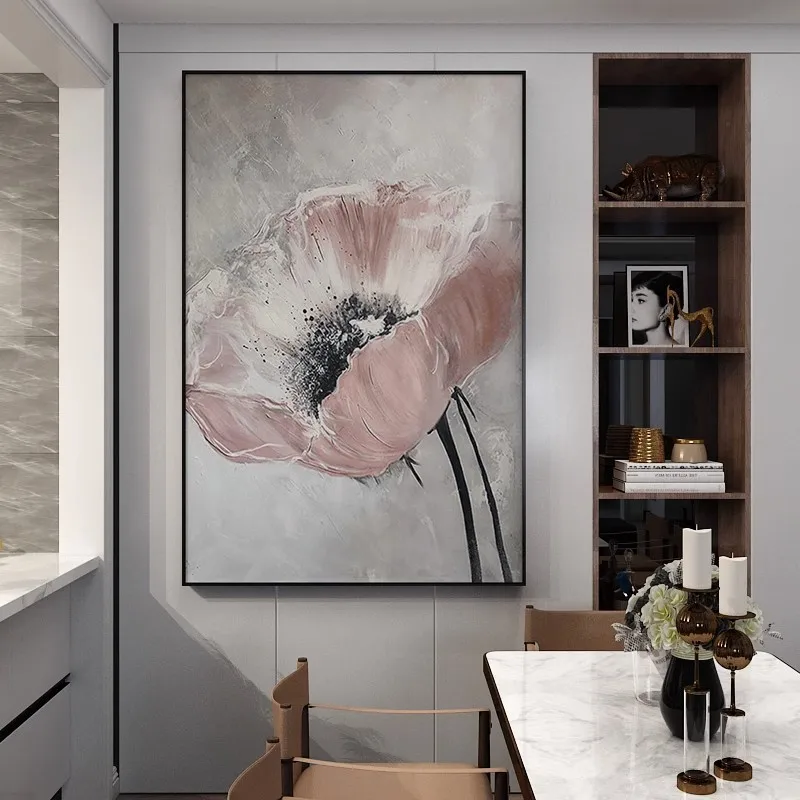 Handmade Oil Painting Flower Modern Abstract Painting Home Decoration Custom Impasto 3d Texture