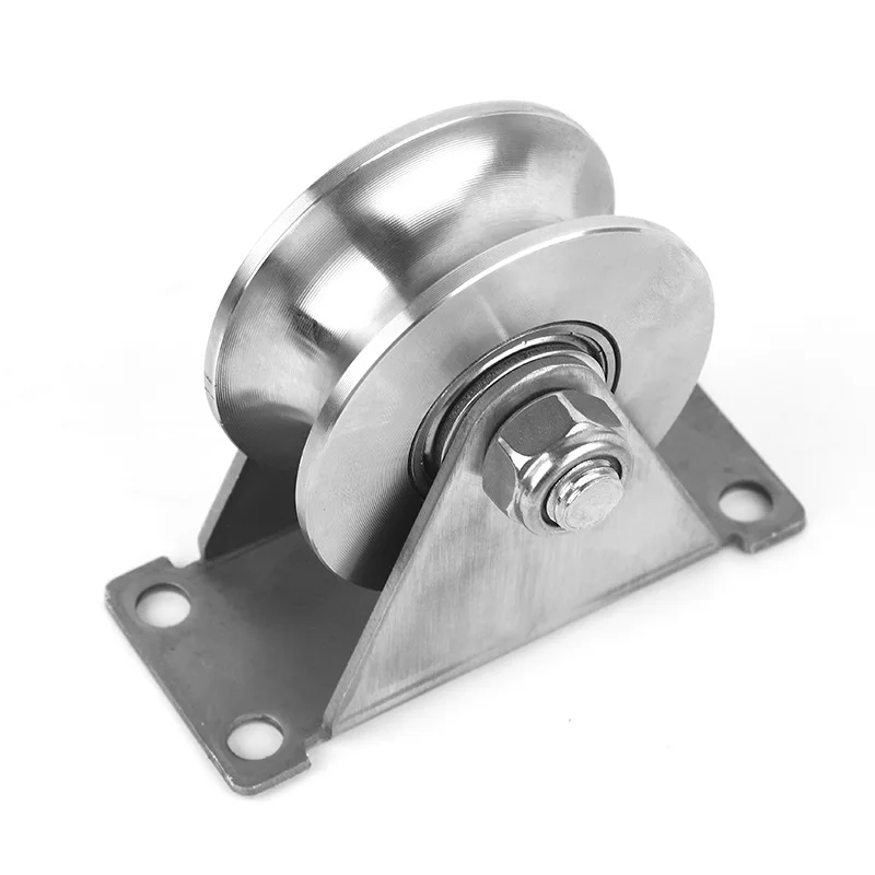 Stainless steel heavy duty fixed track caster wheel