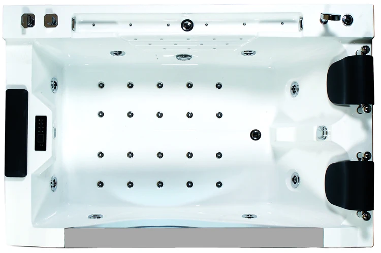 cheap acrylic square freestanding bathtub air jet bubble hydro 2 person massage bathtub