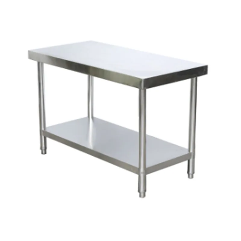 Assemble kitchen double stainless steel workbench