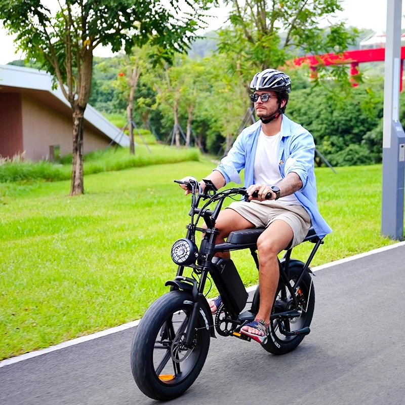 Ouxi V8 electric fatbike available in EU USA warehouse 20 inches electric bike hydraulic brake fat tire bicycle full suspension