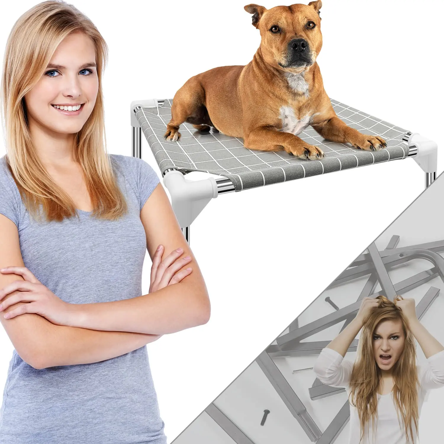 Wholesales Indoor and Outdoor Elevated Raised Pet Bed Dog Cot For Small Pets