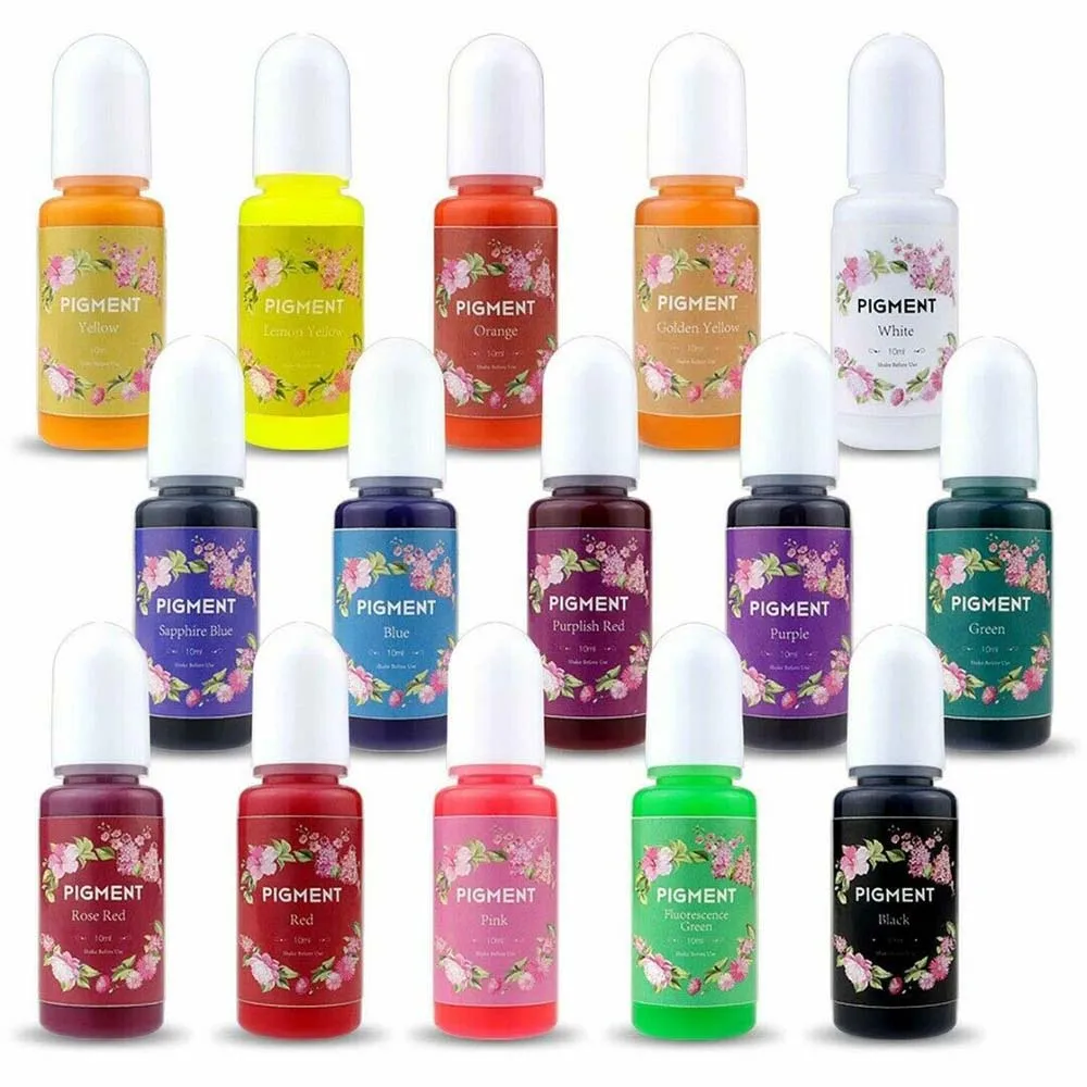 
Epoxy Resin Pigment 15 Color Liquid Resin Dye for Jewelry DIY Crafts Art Tool 