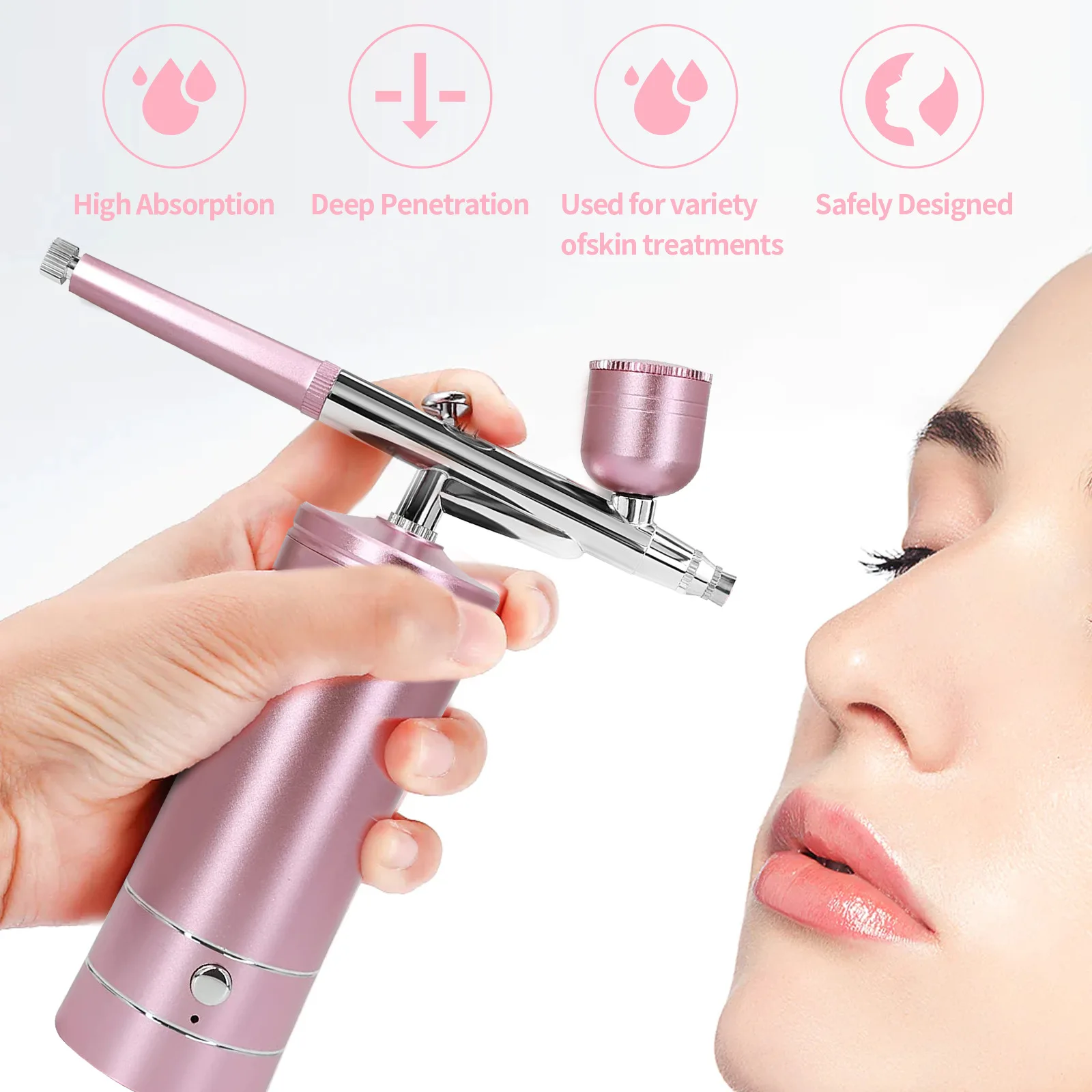 Foretrend Custom New Makeup Airbrush Machine Spray Gun Facial Airbrush Set Nail Airbrush For Make Up Nail Art Paint