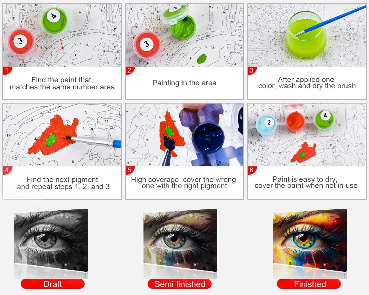 New Design Kits Paint by numbers Dropship custom paint by numbers paint by number assorted bulk