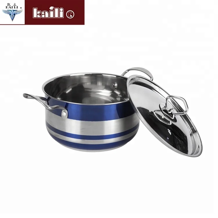 Wholesale good quality  double ear stainless steel steamer cooking pot kitchen cookware set
