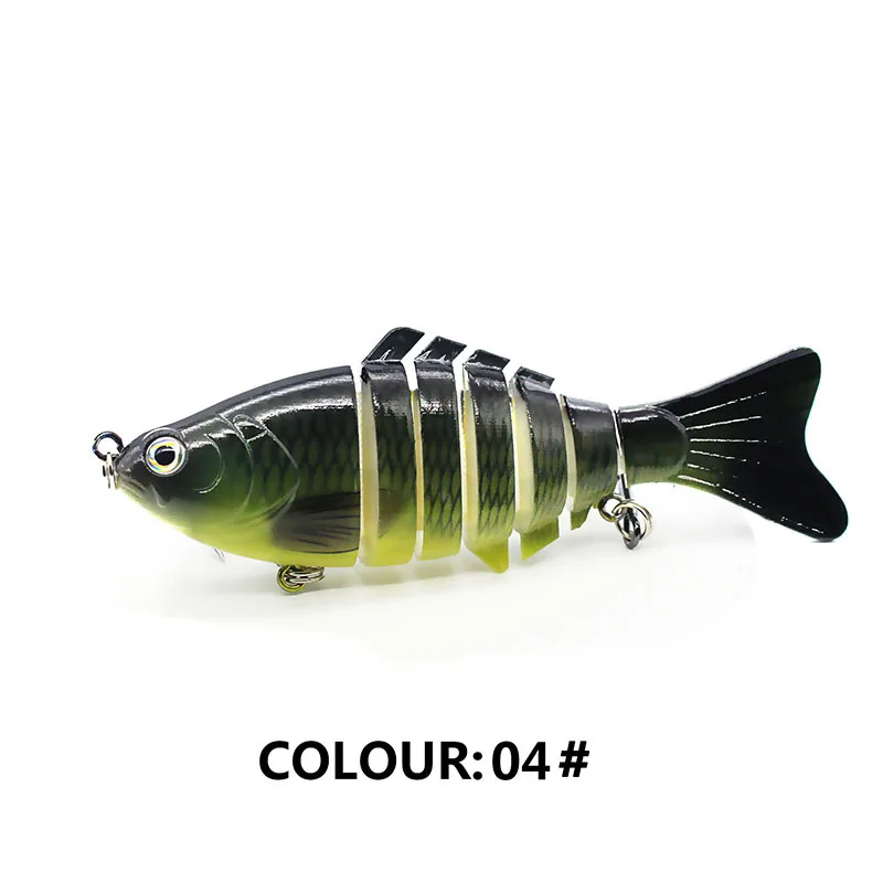 GASTORNI 10cm 15.7g Custom Logo Trout Bionic Lifelike Artificial Plastic 7 Segment Multi Jointed Fishing Lure Segmented
