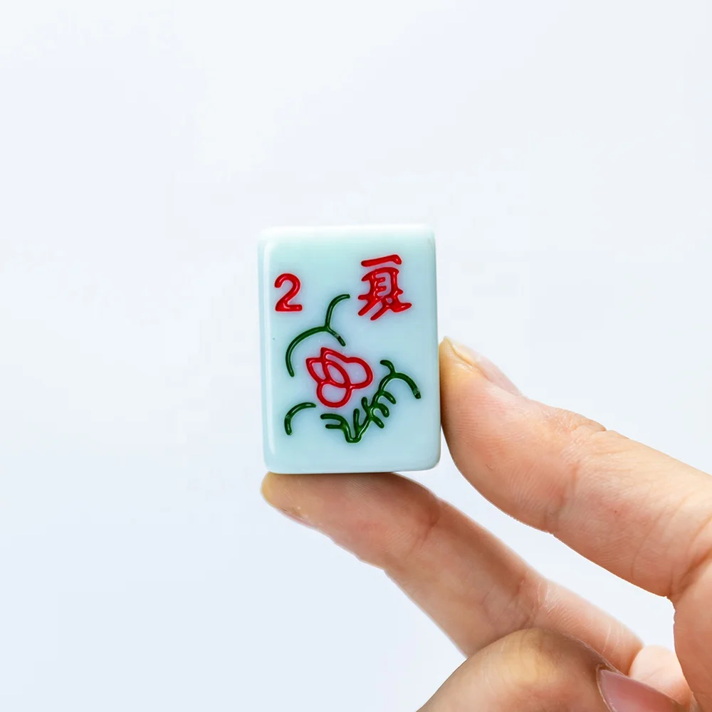 Factory supply family board game imitation jade mahjong set custom design