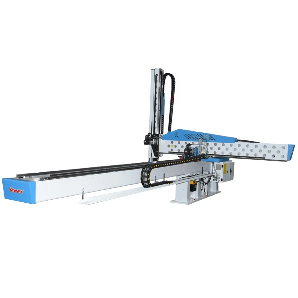 China Large Injection Molding Heavy Duty Cartesian Robotic Arm Full Servo Manipulator for Plastic Dustbin With EOAT Customized