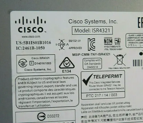 Brand New ISR4321/K9 4300-Series Integrated Services Router
