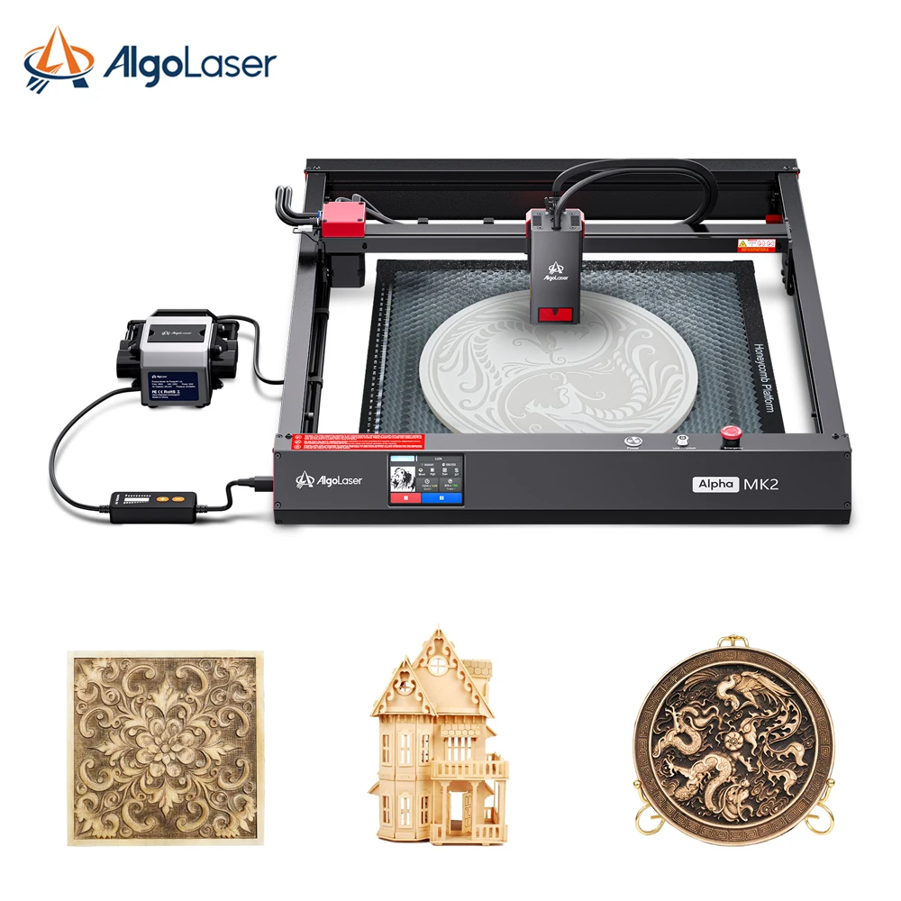 Algolaser Alpha MK2 20W Wood Metal Acrylic Plastic Carving Gravadora Lazer Portatil Printer Laser Engraving Cutting Machine