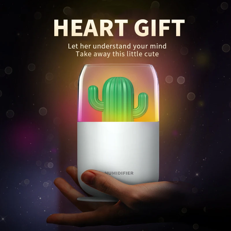 Оптовая продажа Amazon ShenZhen Cactus мини ультразвуковой распылитель USB милый увлажнитель
