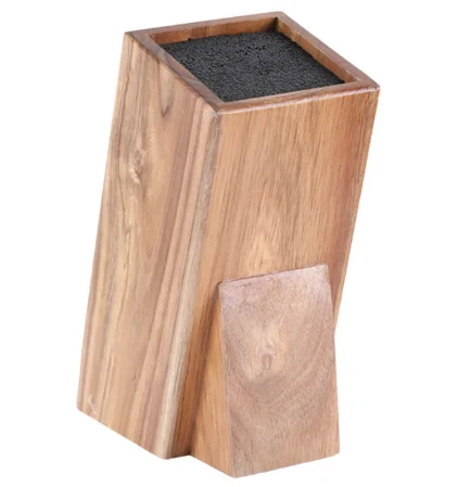  Kitchenware Acacia wood free knife holder triangle kitchen