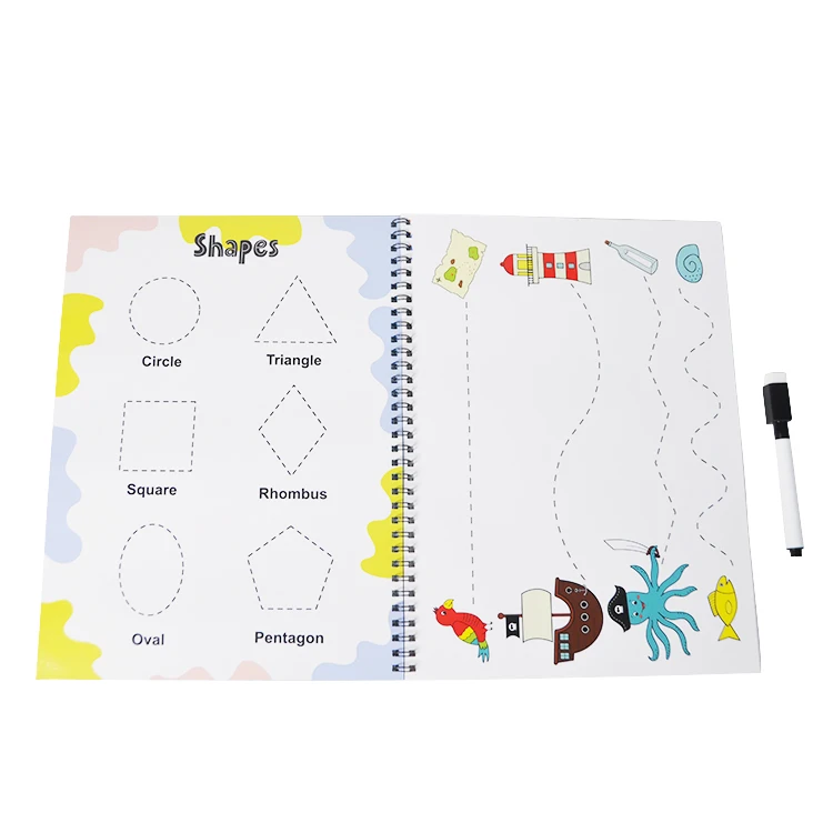 Drawing Preschool Pen Training Control Reusable Number Practice Reusable Book Workbook My First Tracing And Coloring Book