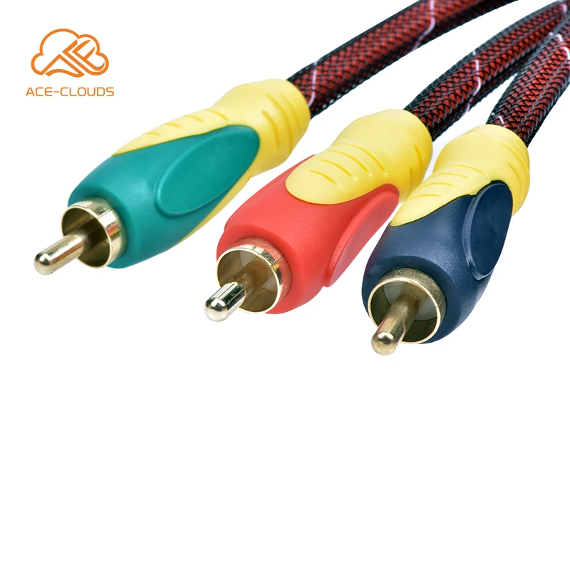3RCA To 3RCA Audio Cable 3RCA RGB AV Audio Video Component Cable For Speaker